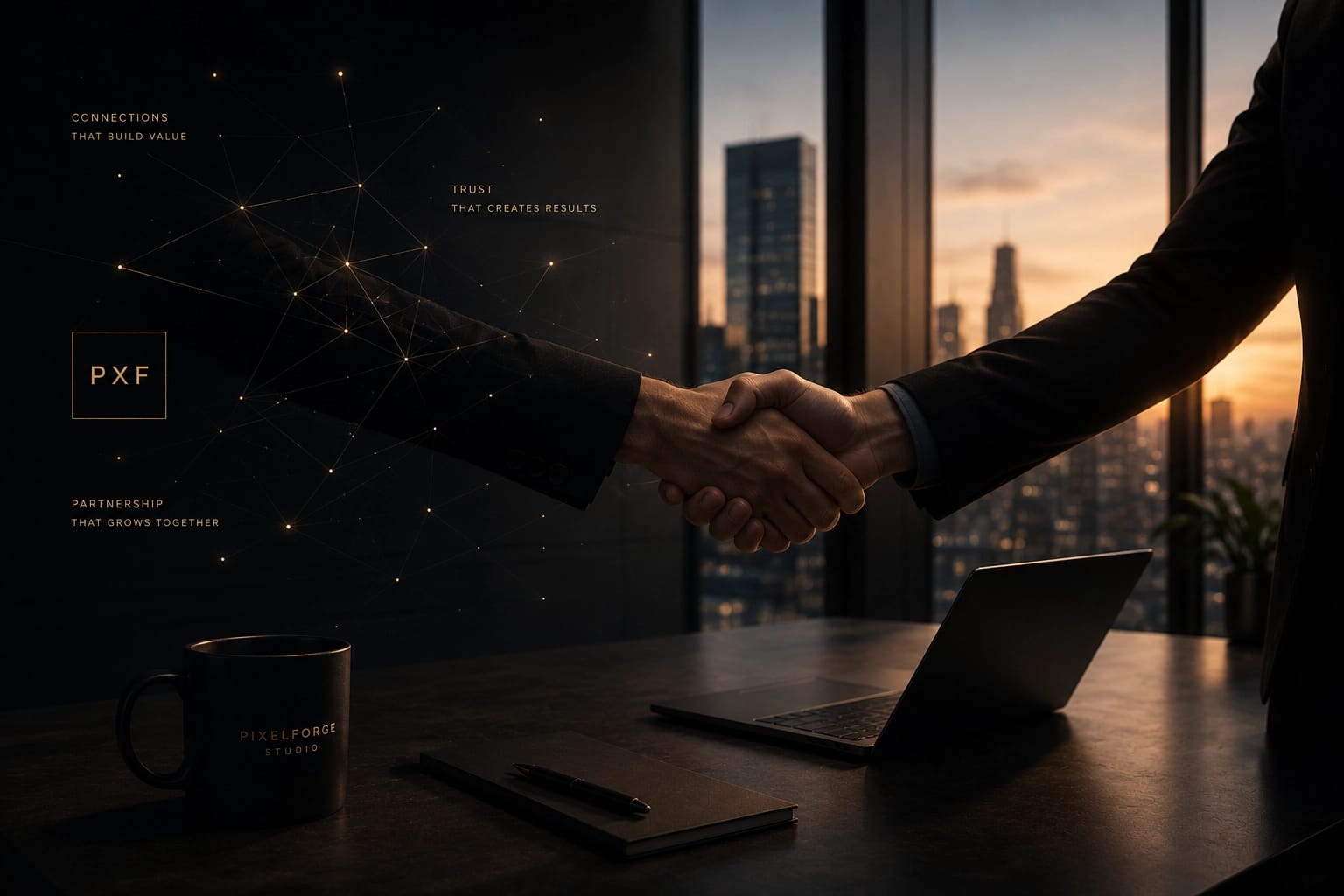 Colaboración profesional — confianza y conexión entre partners